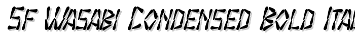 SF Wasabi Condensed Bold Italic font